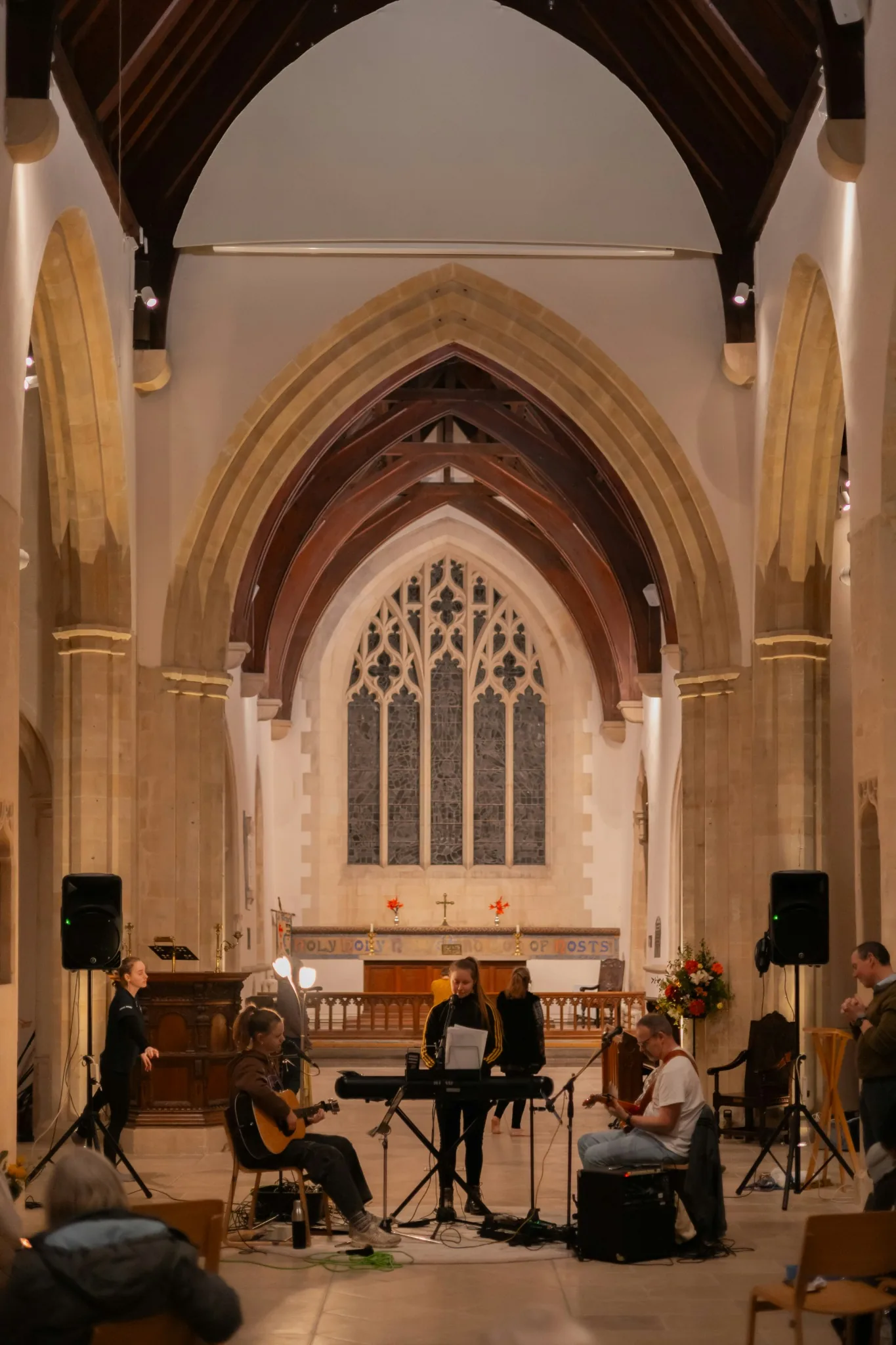 Musicians serving together in a local church